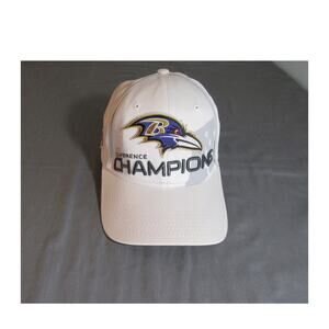 Baltimore Ravens 2012 Conference Champions Superbowl XLVII White Trucker Hat M/L